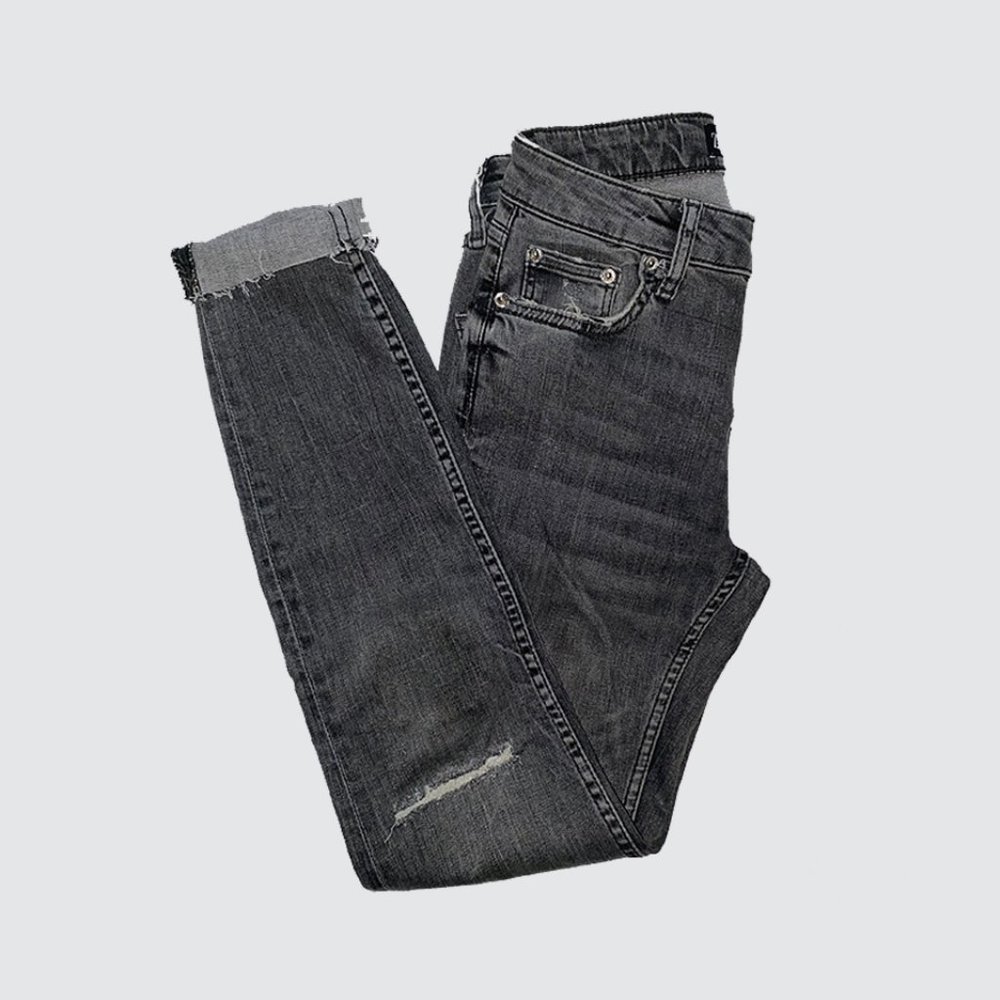 Zara Distressed Skinny Jeans - Grey